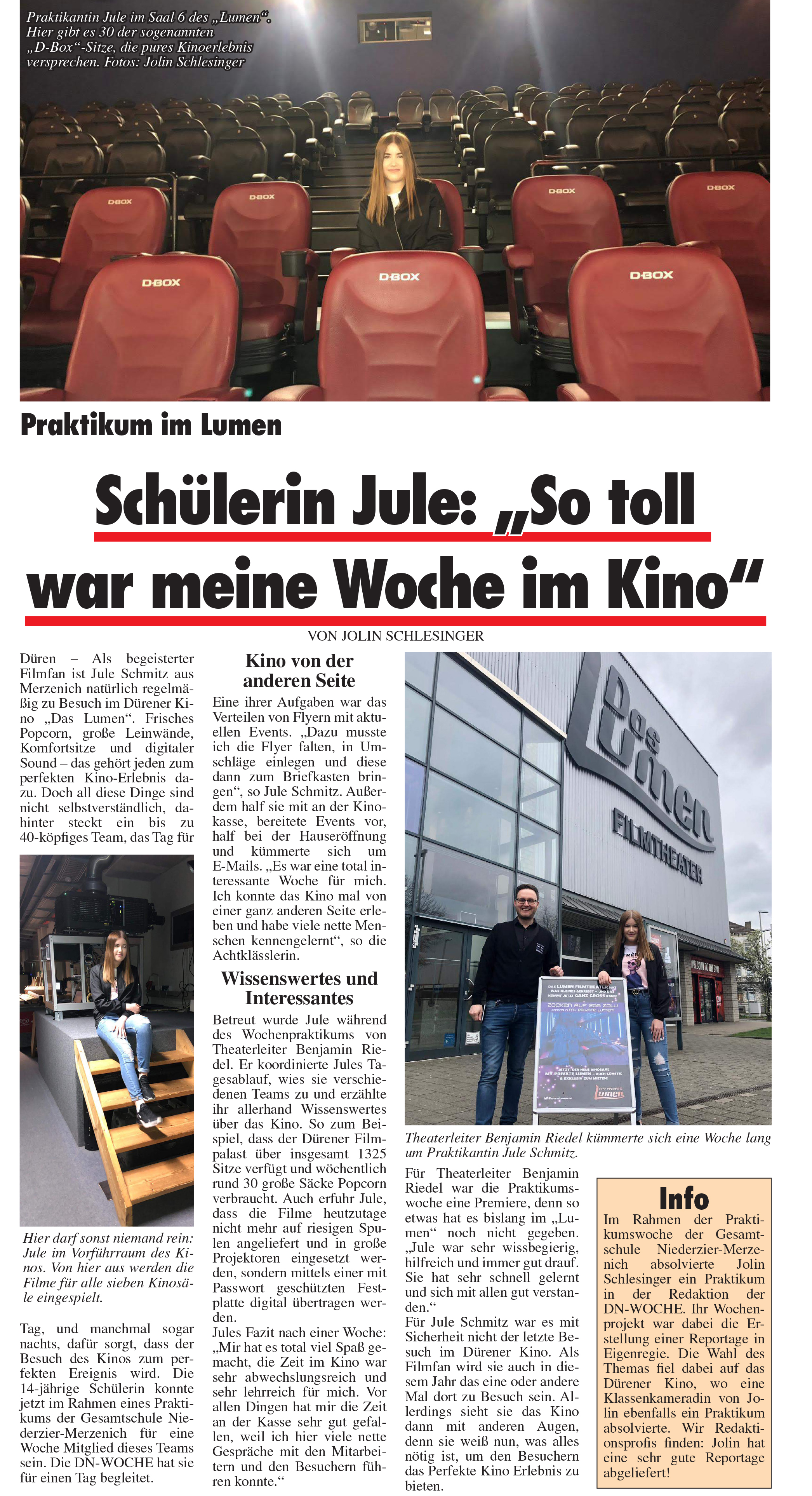 DN Woche 08 05 2019 Praktikum Kino