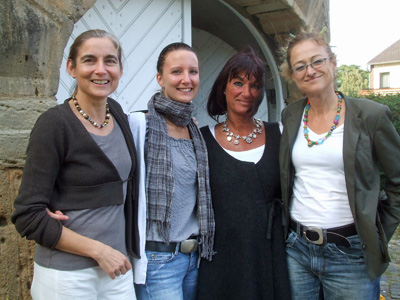 Die Kurslehrerinnen der ausstellenden Gruppen: Sabine Mehrhoff, Susanne Erschfeld, Gaby Rahier und Annette Kux-Bergsch