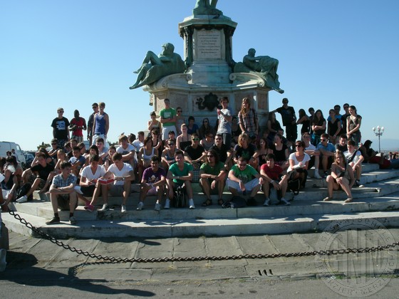 Der Jahrgang auf der Piazzale Michelangelo mit Blick auf Florenz.